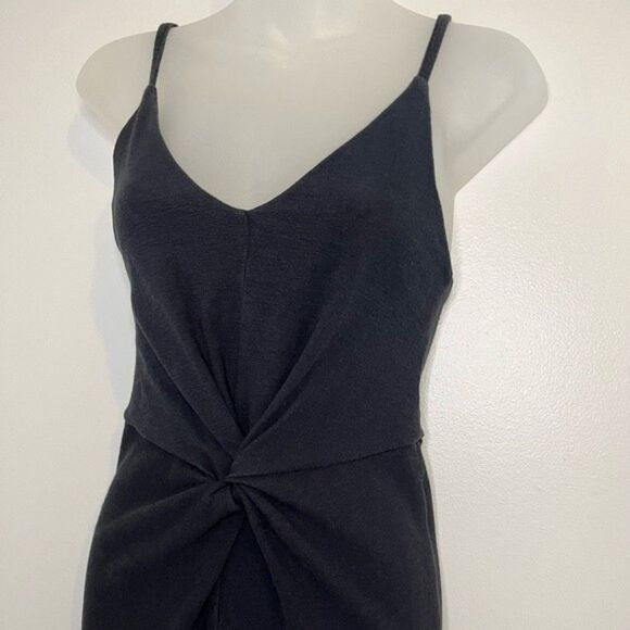 H&M Black Twist Knot Sleeveless Midi Dress Size Small - Picture 5 of 6